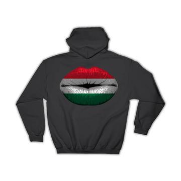 Lips Hungarian Flag : Gift Hoodie Hungary Expat Country For Her Woman Feminine Women Sexy Flags Lipstick