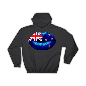 Lips New Zealander Flag : Gift Hoodie New Zealand Expat Country