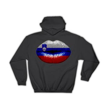 Lips Slovenian Flag : Gift Hoodie Slovenia Expat Country
