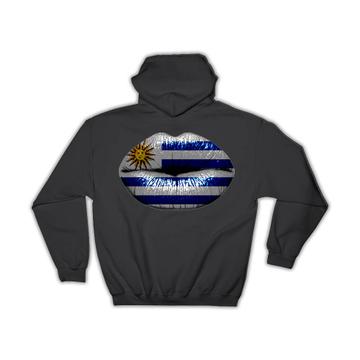 Lips Uruguayan Flag : Gift Hoodie Uruguay Expat Country For Her Woman Feminine Women Sexy Flags Lipstick