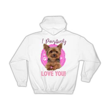 Baby Yorkshire Terrier : Gift Hoodie Cute Dog Puppy Pet Animal Love You Paws Prints