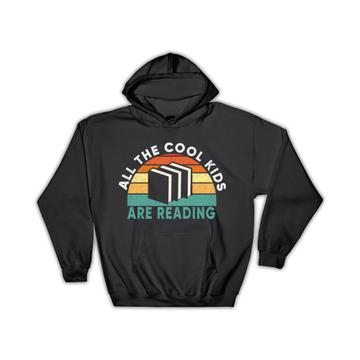 Reading Kids Books : Gift Hoodie For Book Lovers Readers Retro Style Art Print Wall Decor