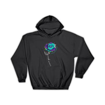 Suicide Prevention Awareness Flower : Gift Hoodie Never Give Up Art Print Inspirational