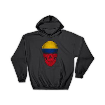 Colombia Flag Skull : Gift Hoodie Colombian National Colors