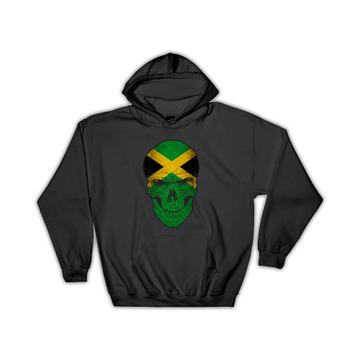 Jamaica Flag Skull : Gift Hoodie Jamaican National Colors