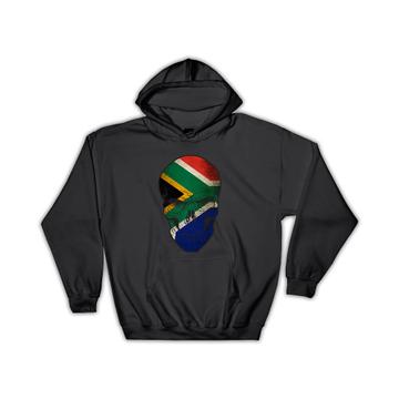South Africa Flag Skull : Gift Hoodie African National Colors
