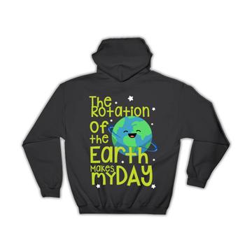 Cute Art For Astronomy Teacher : Gift Hoodie Astronomer Earth Rotation Physics Planet