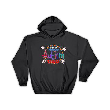 Proud Autism Dad Father : Gift Hoodie Puzzle Awareness Month Family Protection Support