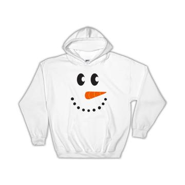 Funny Snowman Face : Gift Hoodie For Kid Children Art Christmas Snow Winter Cute Emoji