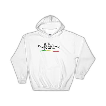 Bolivia Flag Colors : Gift Hoodie Bolivian Travel Expat Country Minimalist Lettering