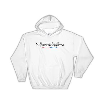 Dominican Republic Flag Colors : Gift Hoodie Travel Expat Country Minimalist Lettering