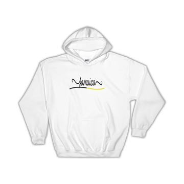 Jamaica Flag Colors : Gift Hoodie Jamaican Travel Expat Country Minimalist Lettering