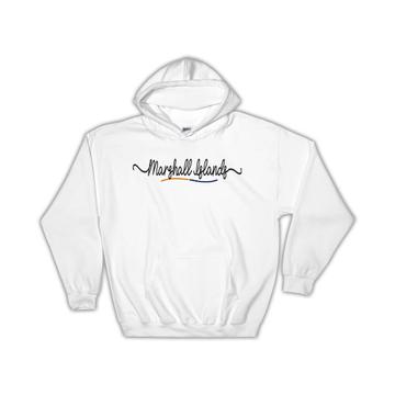 Marshall Islands Flag Colors : Gift Hoodie Marshallese Travel Expat Country Minimalist Lettering