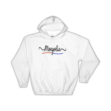 Mongolia Flag Colors : Gift Hoodie Mongolian Travel Expat Country Minimalist Lettering