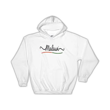 Malawi Flag Colors : Gift Hoodie Malawian Travel Expat Country Minimalist Lettering