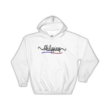 Philippines Flag Colors : Gift Hoodie Filipino Travel Expat Country Minimalist Lettering