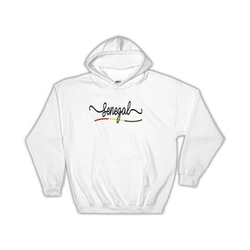 Senegal Flag Colors : Gift Hoodie Senegalese Travel Expat Country Minimalist Lettering