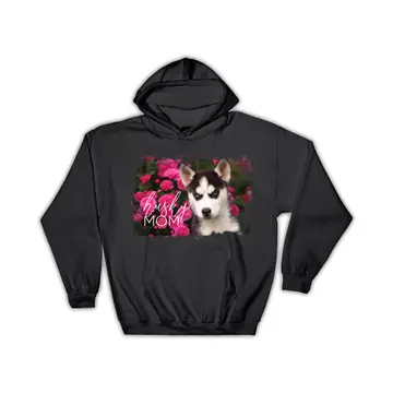 Siberian Husky Mom Flowers : Gift Hoodie Dog Pet Puppy Floral Animal Cute