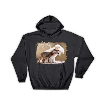 Dog And Cat Kissing Best Pals : Gift Hoodie Pet Puppy Animal Cute Friend Friendship