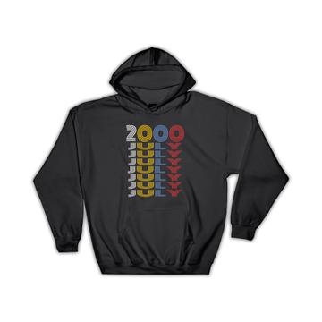 2000 July Colorful Retro Birthday : Gift Hoodie Age Month Year Born