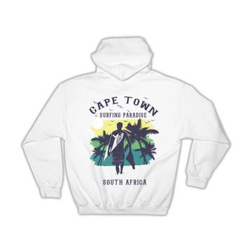 Cape Town South Africa : Gift Hoodie Surfing Paradise Beach Tropical Vacation