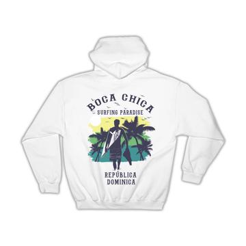 Boca Chica Dominican Republic : Gift Hoodie Surfing Paradise Beach Tropical Vacation