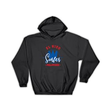 El Nido Surfer Philippines : Gift Hoodie Tropical Beach Travel Vacation Surfing