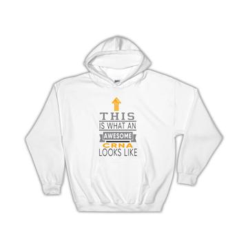This is What an Awesome CRNA Looks Like : Gift Hoodie Modern Yellow