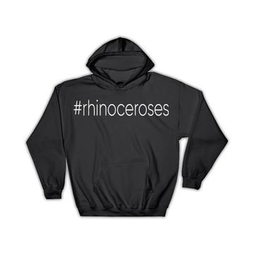 Hashtag Rhinoceroses : Gift Hoodie Hash Tag Social Media