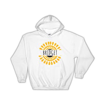 Sunflower Personalized Name : Gift Hoodie Flower Floral Yellow Decor Bridget Customizable