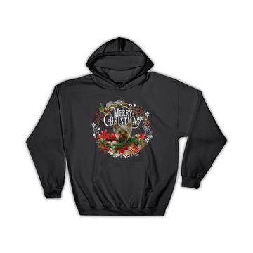 Yorkshire Christmas Garland : Gift Hoodie Dog Cute Pet Puppy