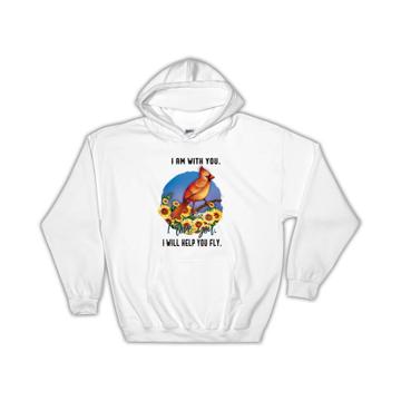 Cardinal Sunflowers : Gift Hoodie Bird Grieving Lost Loved One Grief Healing Rememberance