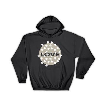 Cute Love Print : Gift Hoodie Personalized Custom Scales Hearts Abstract Lovers Sweet
