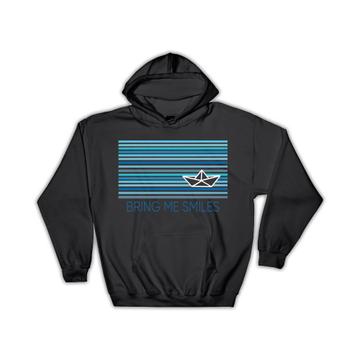 Bring Me Smiles : Gift Hoodie Personalized Custom Stripes Print For Man Him Boats Abstract