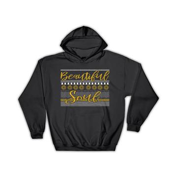 Beautiful Abstract Print : Gift Hoodie Personalized Custom Name Stripes Sunflowers Birthday