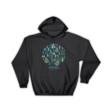 Natural Blue Ecology : Gift Hoodie Botanical Plants Ecological Protection Sweet Art Print Nature