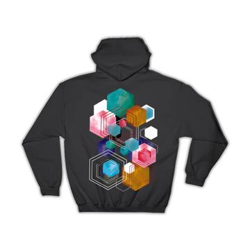 Abstract Combs Cells : Gift Hoodie For Birthday Favor Friend Coworker Hexagons Funny Colors