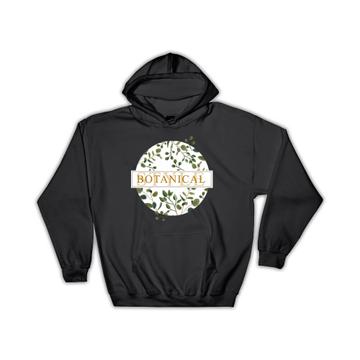 Botanical Style : Gift Hoodie Green Plant Art Print For Nature Tree Lover Leaves Ecology Delicate