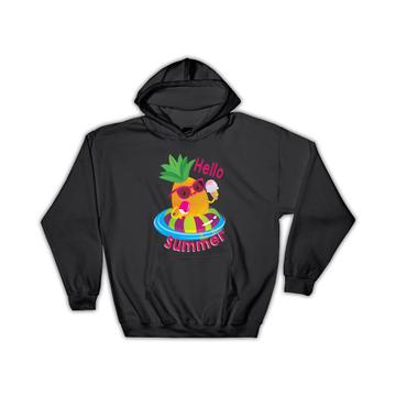 Funny Pineapple Art : Gift Hoodie Hello Summer Fruit Fruits Lover Kid Child Holidays Coworker