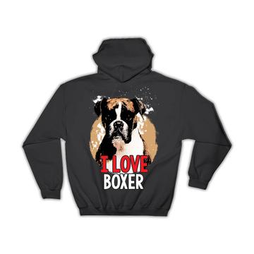 For Boxer Dog Owner Lover : Gift Hoodie Dogs Animal Pet Photo Art Birthday Decor Favor