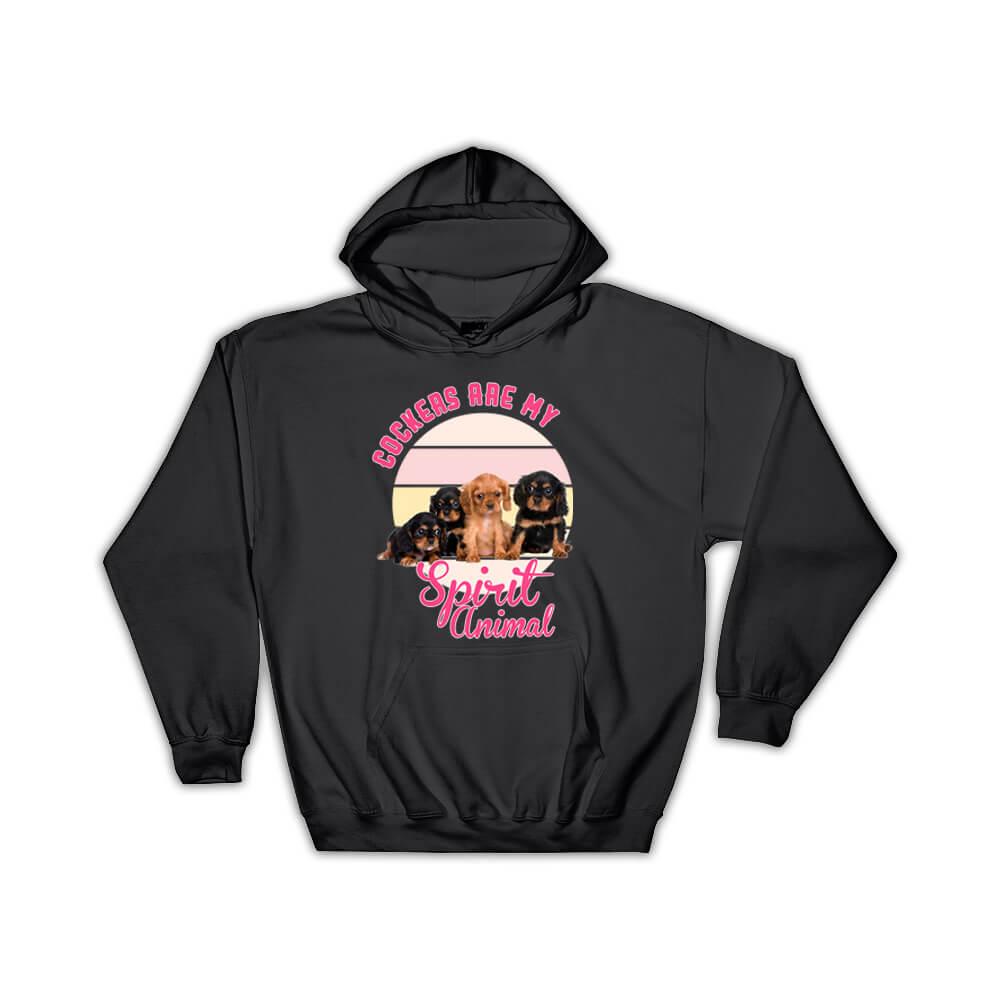 For Cocker Spaniel Lover Owner : Gift Hoodie Puppies Dogs Spirit Animal Pets Photo Art Birthday