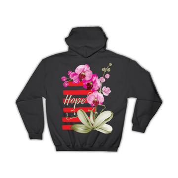 Orchid Orchids Lover : Gift Hoodie Hope Stripes Exotic Flower Plant For Her Woman Feminine Art