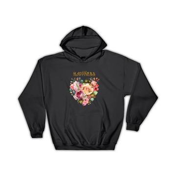 Floral Heart look For Happiness : Gift Hoodie Quotes