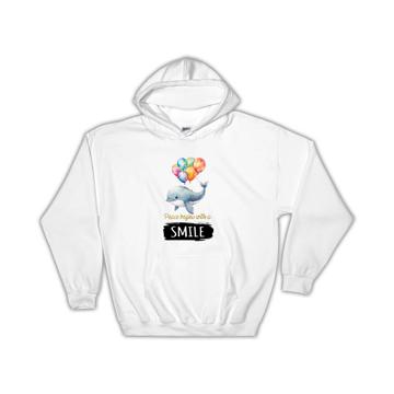 Whale Balloons Peace Begins with a Smile : Gift Hoodie Cute Kid