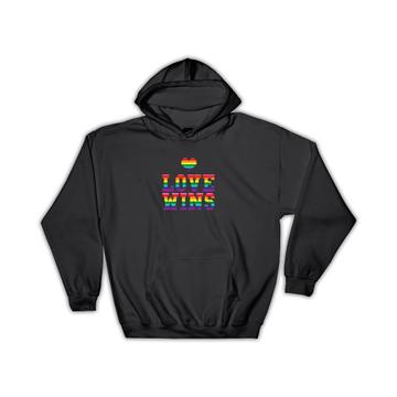 Rainbow Heart Love Wins : Gift Hoodie LGBTQIA Gay