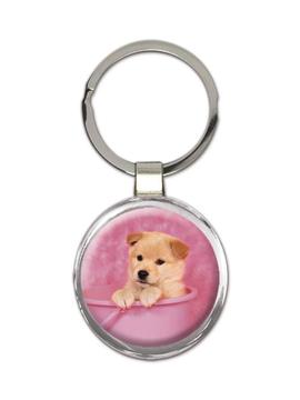 Shiba Inu Bucket Mom : Gift Keychain Dog Puppy Pet Pink Mothers Day Animal Cute