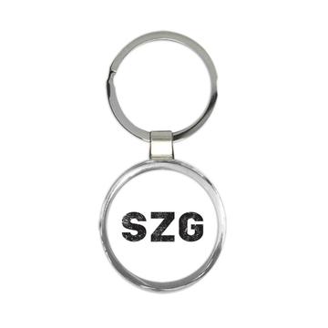 Austria Salzburg Airport W. A. Mozart SZG : Gift Keychain Airline Travel Pilot