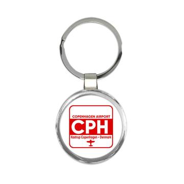 Denmark Copenhagen Airport Kastrup CPH : Gift Keychain Travel Airline Pilot AIRPORT