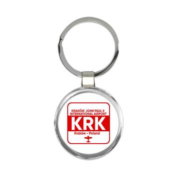 Poland Kraków John Paul II Airport KRK : Gift Keychain Travel Airline Pilot AIRPORT