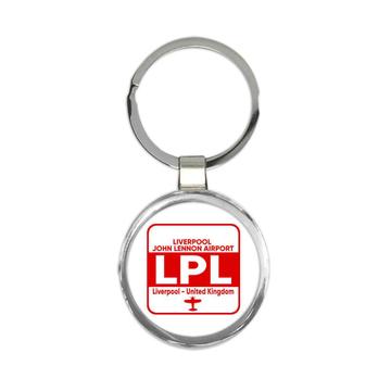 United Kingdom Liverpool John Lennon Airport LPL : Gift Keychain Travel Airline Pilot